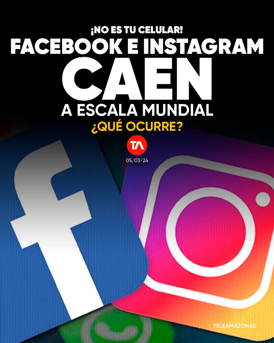 ¿Reiniciando el celular? 📲 ¡No es el Internet! Facebook e Instagram cayeron a escala mundial. ¿Qué ocurre? ow.ly/Wepi50QLL9h