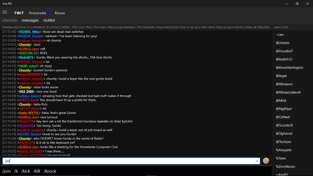 Old good IRC still working, let's go!!!!!!