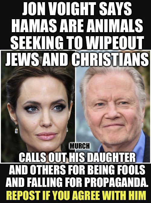 Who agrees with Jon Voight? 👇🙋‍♂️ - I do!