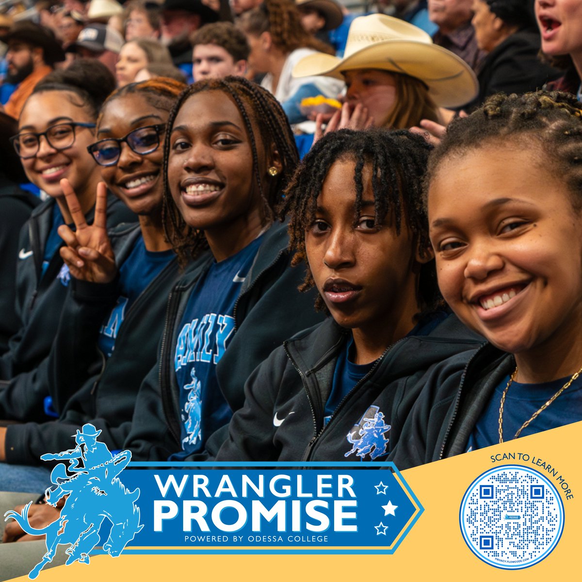 3 days to go...Wrangler Promise is on its way! 🏇 The deadline to sign the Pledge form is April 15th. 🖊 Do you know...? 👀 Wrangler Promise goals include: Reduce & eliminate achievement gaps for underrepresented students. For more information, visit: odessa.edu/future-student…