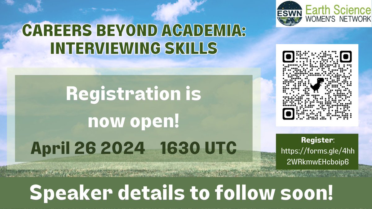 🌟Event Klaxon!🌟 Registration is now open for the next installment in our Careers Beyond Academia webinar series! This time, our event focus is Interviewing Skills. Speaker details to follow soon😃 📅 April 26 2024 ⏰ 1630 UTC Register: forms.gle/DhCttKv8jhYZPR…