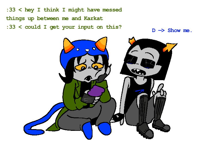 Karkat & Nepeta in: Daily KatNep tweet media