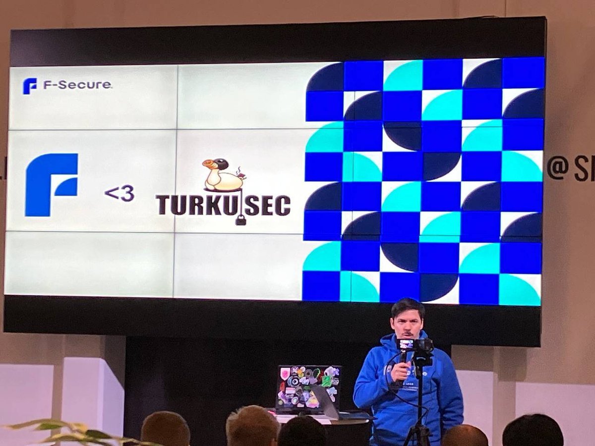 Welcoming words from our own @_jcosh on behalf of @FSecure #TurkuSec #Meetup