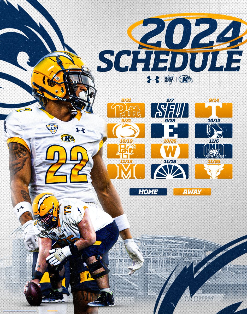 The schedule is out! Get excited for year two of the #KentGRIT era 🙌 #KentGRIT⚡️| #ALLIN