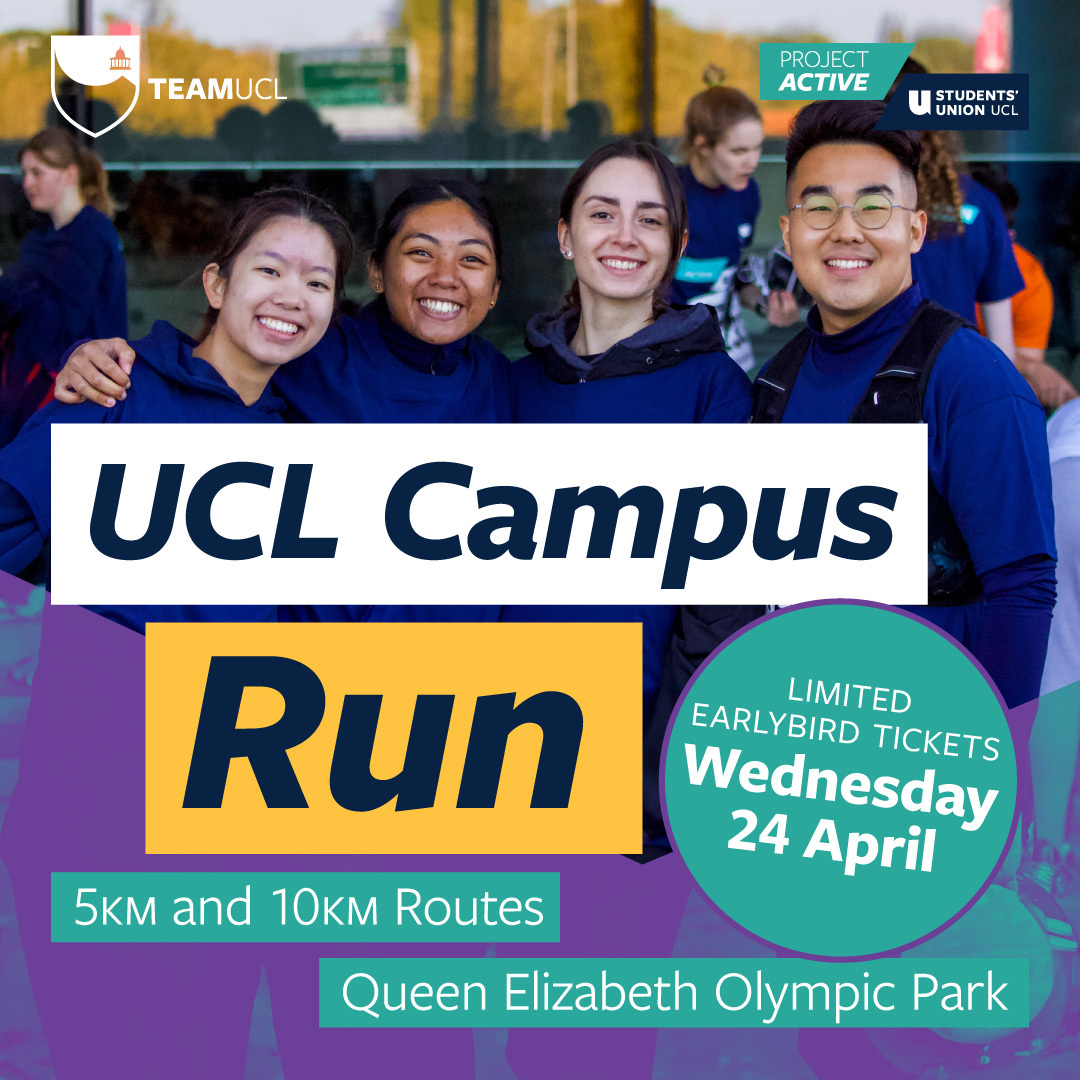 Tickets are out now! Join us for a 5km or 10km run around the beautiful Queen Elizabeth Olympic Park on 24 April. studentsunionucl.org/articles/ucl-c… @UCLEast @noordinarypark