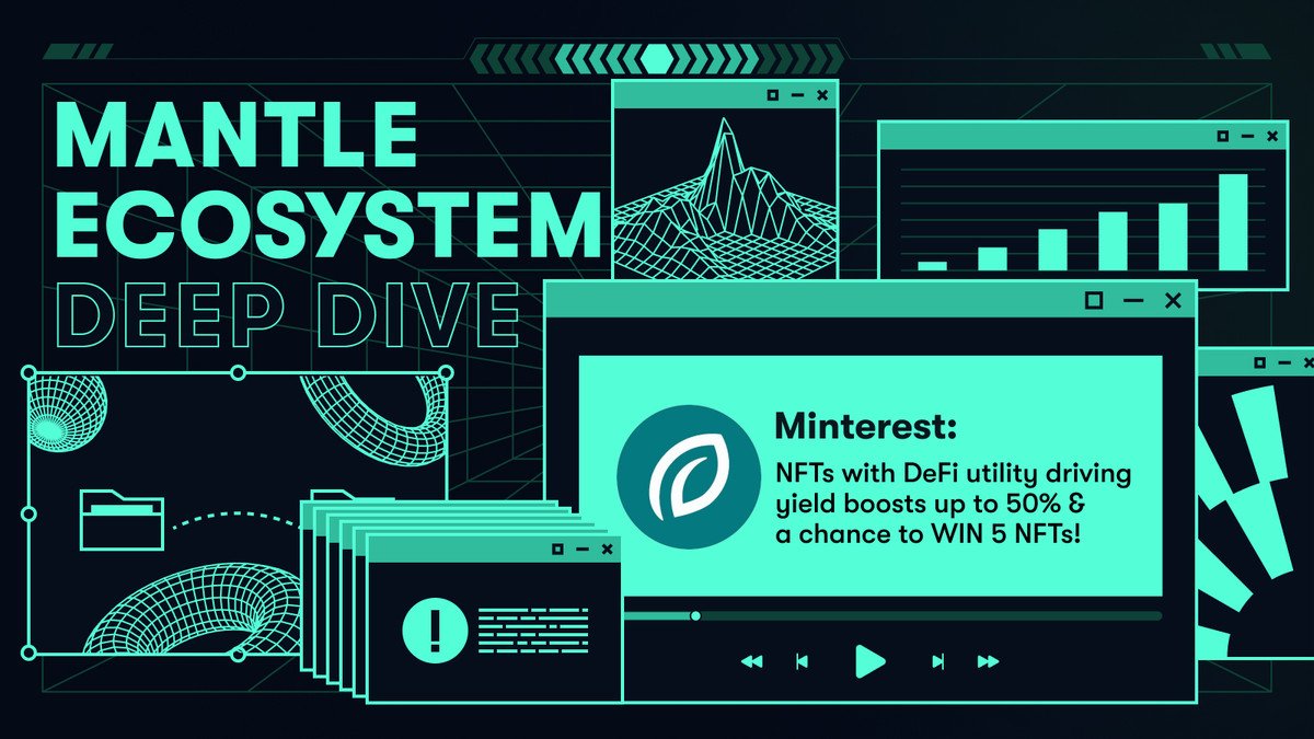 DeFi 🤝 NFTs Join @kynchaturvedi of @Minterest to learn how Minterest's Utility-boosted NFTs can supercharge your DeFi rewards on Mantle ⚡ 🗓️ March 7, 3PM UTC 📍mantle.to/discord Ready to bring your DeFi game to the next level? Event participants can earn 1 of 5…