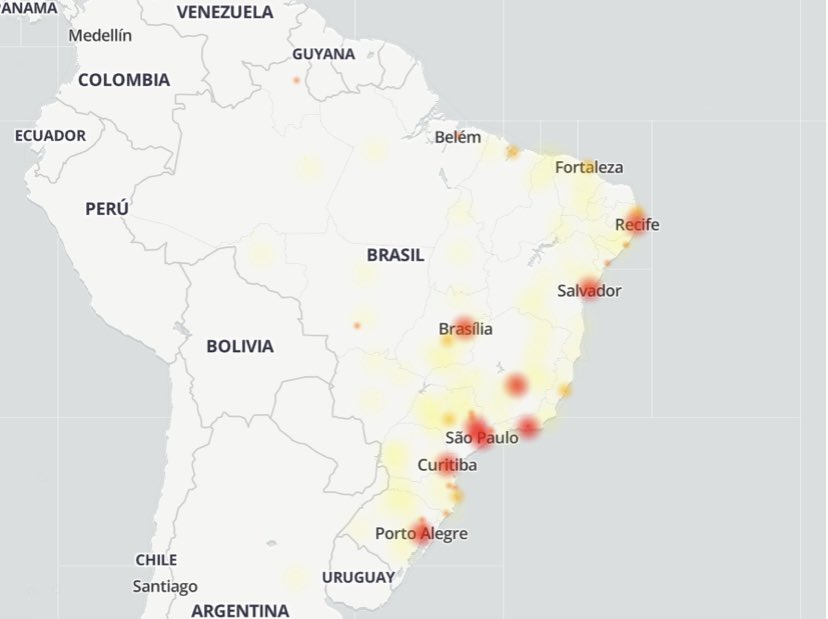🚨URGENTE: O Instagram e Facebook está fora do ar.

👉Aqui está o mapa da pane dos servidores da Meta:
