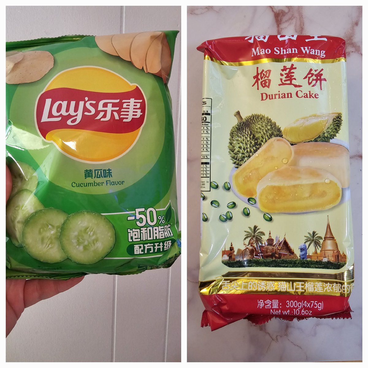 1HealthyCooking's tweet image. Which would you try? Cucumber Lay's or Durian cake?
.
.
#chef #foodnetwork #foodblogger