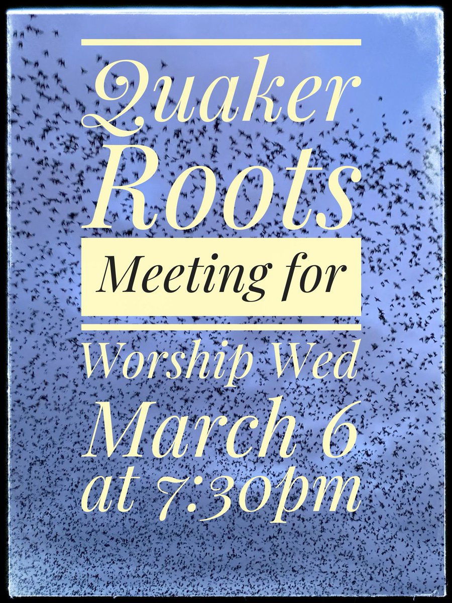 All welcome for 30 minute Meeting for Worship followed by afterword and sharing news 📅 6 March online ⏰ 7.30-8.00pm 🙏 all welcome! Please register here for Zoom link: quaker-roots.org.uk/events/?civiwp… @nfpb1 @BritishQuakers @DisarmQuaker @QuakerSocialist @QuakerPeaceHub