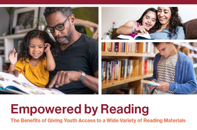 UABookBans's tweet photo. It's @HRC's #NationalDayOfReading: a day to amplify the stories of trans &amp; non-binary youth. When schools offer these inclusive reading materials, LGBTQ+ students are #EmpoweredByReading &amp; report feeling safer &amp; better mental health: https://t.co/vi91AlKSjU #UniteAgainstBookBans https://t.co/IIkpvcqHzS