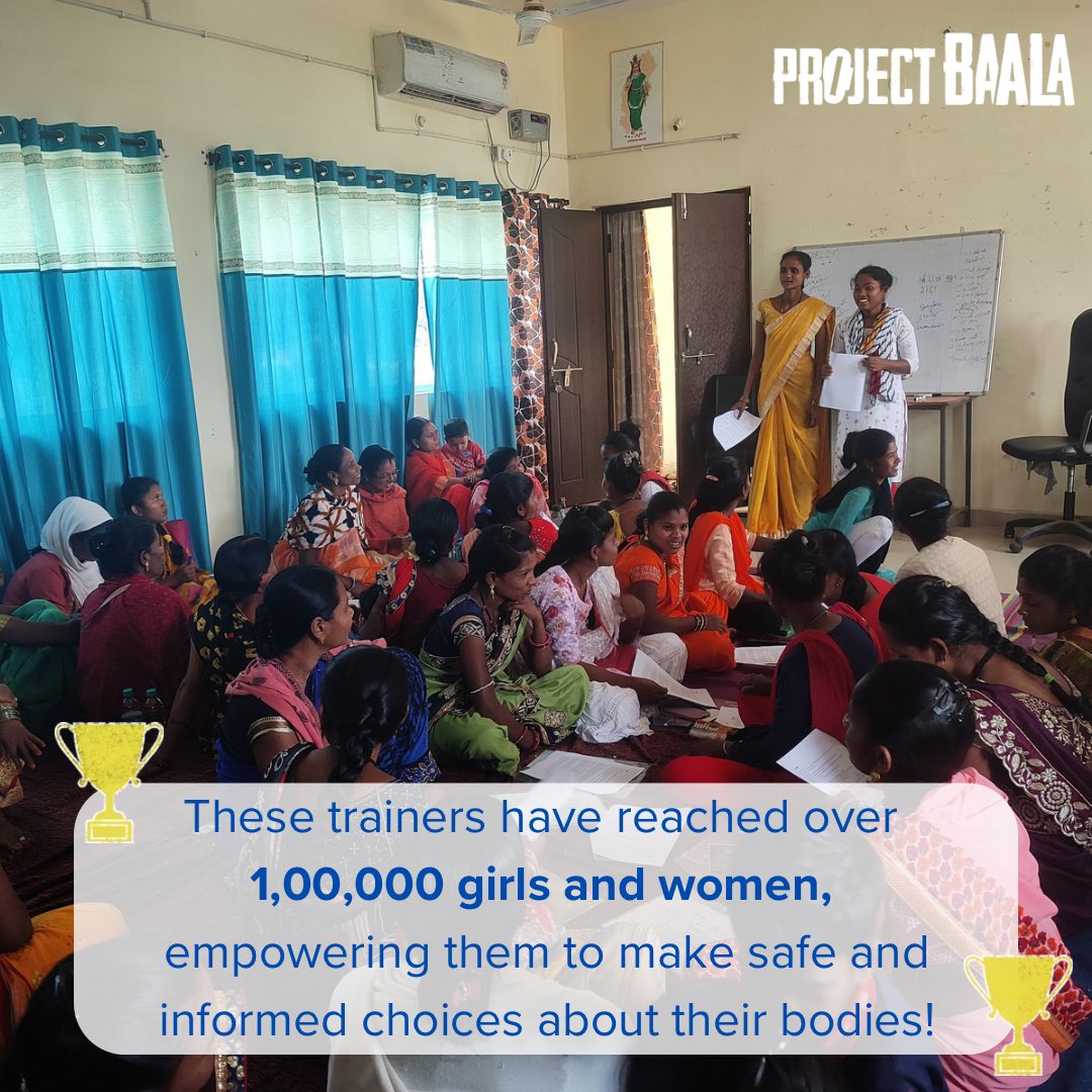 Baala is committed to decentralising period care! Trained individuals take up goals to reach the last individual at the last mile by holding destigmatising workshops and distributing reusable sanitary pad kits. . . . . #periodcare #womensday #health #gender #capacitybuilding