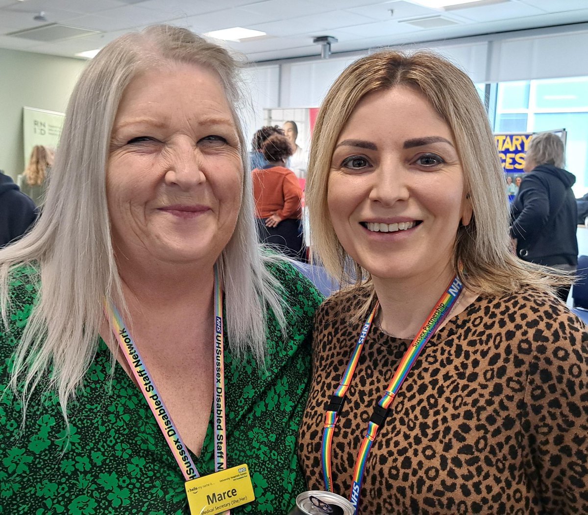 Friday's <a href="/UHSussex/">University Hospitals Sussex</a> Disability Awareness conference hosted by the Disabled Staff Network (Chair, Marce left) included informative speakers and breakout sessions. Emma (right) shared her journey as a person living and working with disability. #BreakingFTSUBarriers <a href="/TheGuardian_S/">The Guardian Service</a>