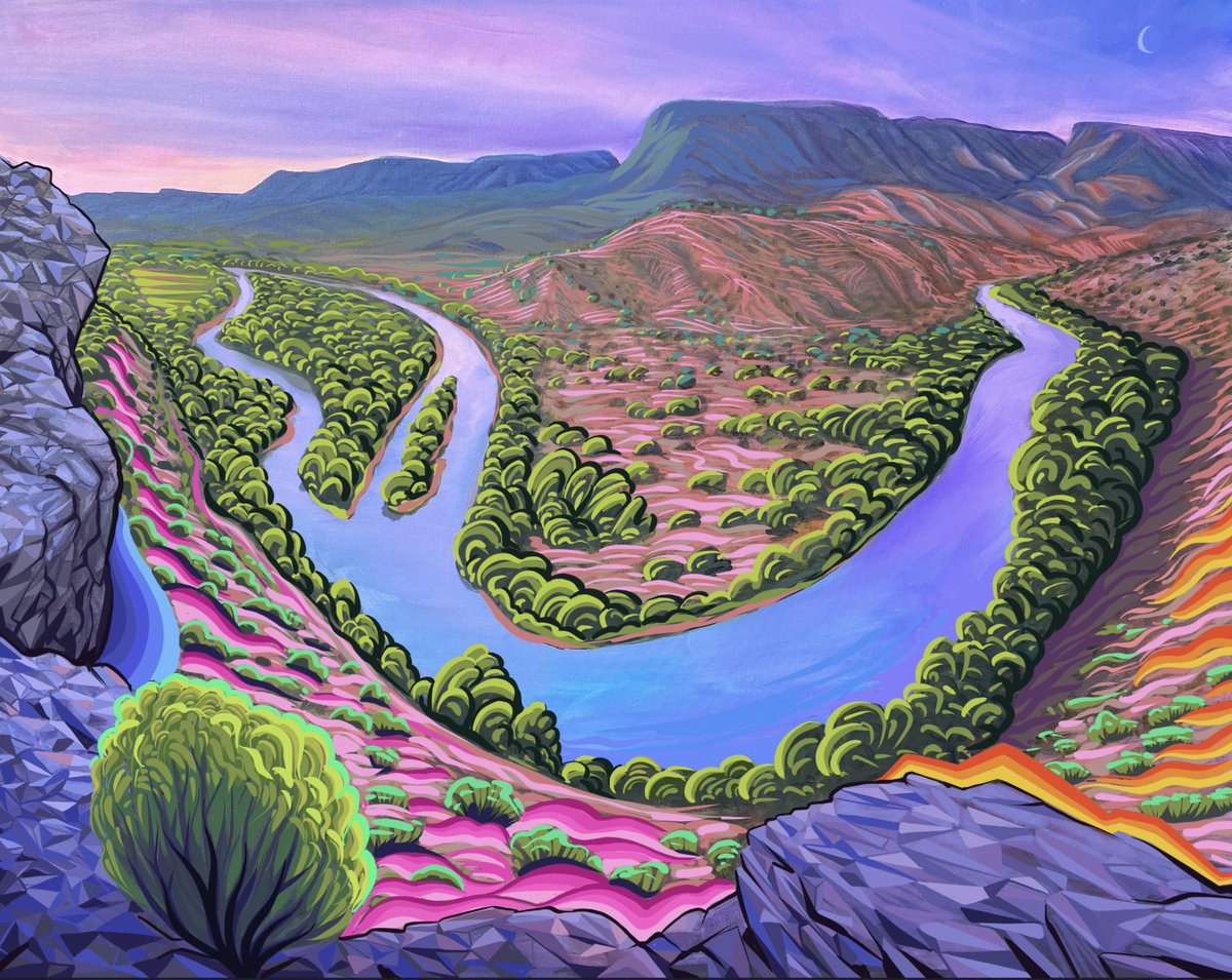 This bend of the Chama River is a little corner in the land of enchantment is where Georgia O’keeffe spent years of her life painting 🌸 I love all of New Mexico but this place really is special. (Work in Progress) Abiquiu NM