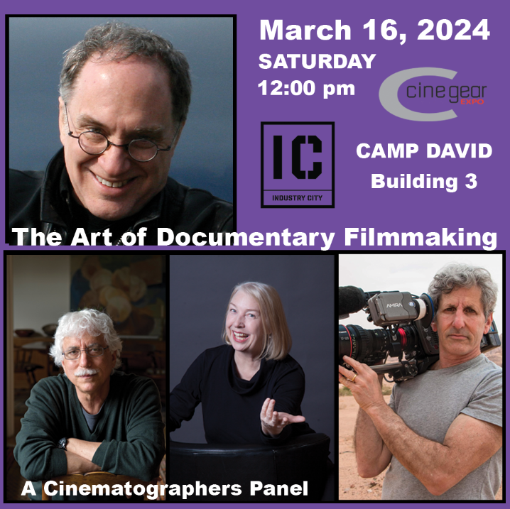 CineGearExpo's tweet photo. The Art of Documentary Filmmaking: A Cinematographers Panel 3/16/24 @IndustryCity Camp David Building 3 https://t.co/hRK7osZFKS Registration is FREE through 11:59 p.m. PST on Saturday, March 9th, 2024 #2024CineGearExpoNY https://t.co/IuBsV7yhfp