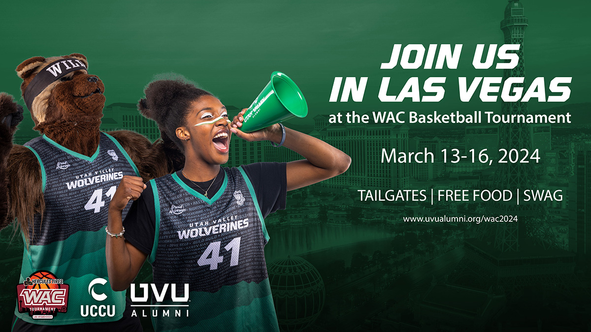 See you at the WAC Basketball Tournament NEXT WEEK! We’ll host tailgates before each @uvumbb game. RSVP at uvualumni.org/wac2024