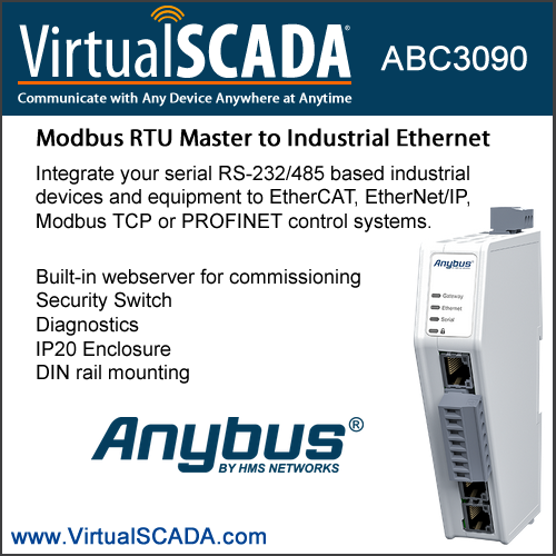 virtualscada's tweet photo. Introducing the Anybus ABC3090 common Ethernet Gateway, connect your Modbus devices to popular industrial networks. In stock, free shipping included! #ABC3090, #ANYBUS, #PROFINET, #EtherCAT, #ETHERNETIP, #MODBUS #SCADA https://t.co/zM5COeQV0J