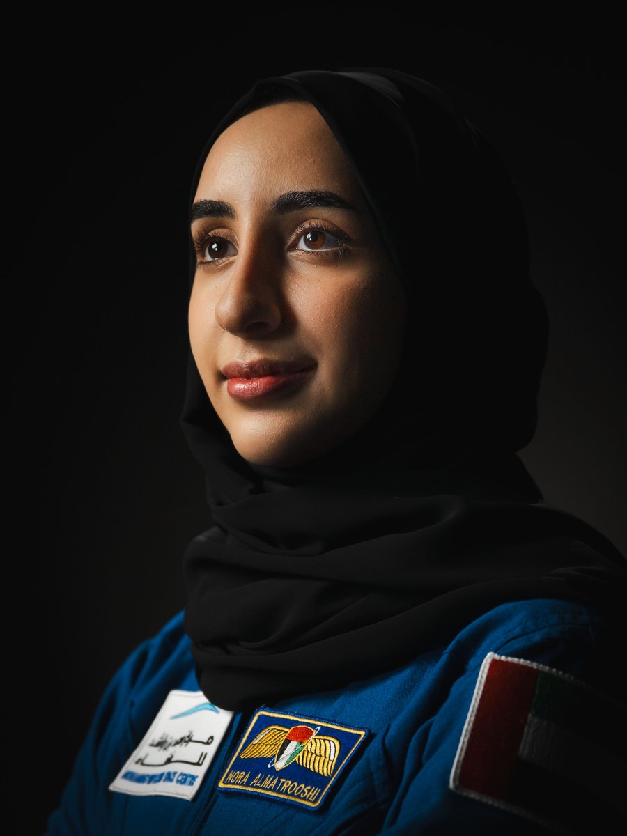 .@Astronaut_Nora AlMatrooshi, the first Emirati woman astronaut, worked as a piping engineer before becoming an astronaut candidate for the United Arab Emirates. mbrsc.ae/team/nora/