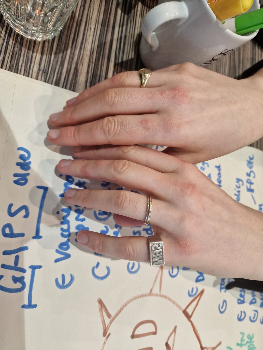 .@maryniloc has the best set of rings I've seen in a while. There was the @GeriSoc meeting at Marjory Warren house too. Nice to see people in person. Even if I did feel a little ropey!