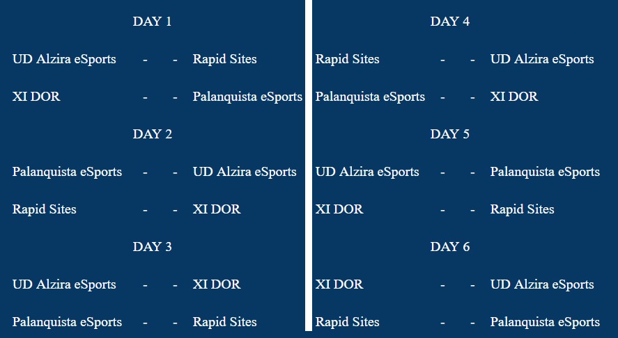 Elite Virtual Football (@official_evf) on Twitter photo 🇪🇺 *EVF CHAMPIONS LEAGUE*
🗓️Week 1
⚽Day 1
*GRUPO E*
🇪🇸 <a href="/CFIgualada_eS/">CF Igualada eSports</a>
🇮🇹 <a href="/22Galacticos/">Galacticos Ladispoli Esports</a>
🇧🇪 <a href="/FC_Gunnner/">Abdelhadi Bouznad</a>
🇪🇸 <a href="/ADUAeSports/">AD Unión Adarve eSports</a>
*GRUPO F*
🇪🇸 <a href="/UEVdMeSports/">U.E. Vilassar de Mar eSports</a>
🇮🇹 <a href="/FCSoulMedusa/">FC Soul Medusa</a>
🇫🇷 @CaviarEsport
🇨🇭 <a href="/GrintaO/">GRINTA ESPORT OFFICIEL</a>
*GRUPO G*
🇪🇸 <a href="/PMI_eSports/">PMI eSports</a>
🇸🇲 <a href="/rangers_as/">AS RANGERS</a>
🇫🇷 <a href="/BOBMARLEY62260/">BOB MARLEY</a>
🇨🇭 <a href="/SEKTH_/">PFC 7EKTH</a>
*GRUPO H*
🇪🇸 🇪🇺 *EVF CHAMPIONS LEAGUE*
🗓️Week 1
⚽Day 1
*GRUPO E*
🇪🇸 <a href="/CFIgualada_eS/">CF Igualada eSports</a>
🇮🇹 <a href="/22Galacticos/">Galacticos Ladispoli Esports</a>
🇧🇪 <a href="/FC_Gunnner/">Abdelhadi Bouznad</a>
🇪🇸 <a href="/ADUAeSports/">AD Unión Adarve eSports</a>
*GRUPO F*
🇪🇸 <a href="/UEVdMeSports/">U.E. Vilassar de Mar eSports</a>
🇮🇹 <a href="/FCSoulMedusa/">FC Soul Medusa</a>
🇫🇷 @CaviarEsport
🇨🇭 <a href="/GrintaO/">GRINTA ESPORT OFFICIEL</a>
*GRUPO G*
🇪🇸 <a href="/PMI_eSports/">PMI eSports</a>
🇸🇲 <a href="/rangers_as/">AS RANGERS</a>
🇫🇷 <a href="/BOBMARLEY62260/">BOB MARLEY</a>
🇨🇭 <a href="/SEKTH_/">PFC 7EKTH</a>
*GRUPO H*
🇪🇸