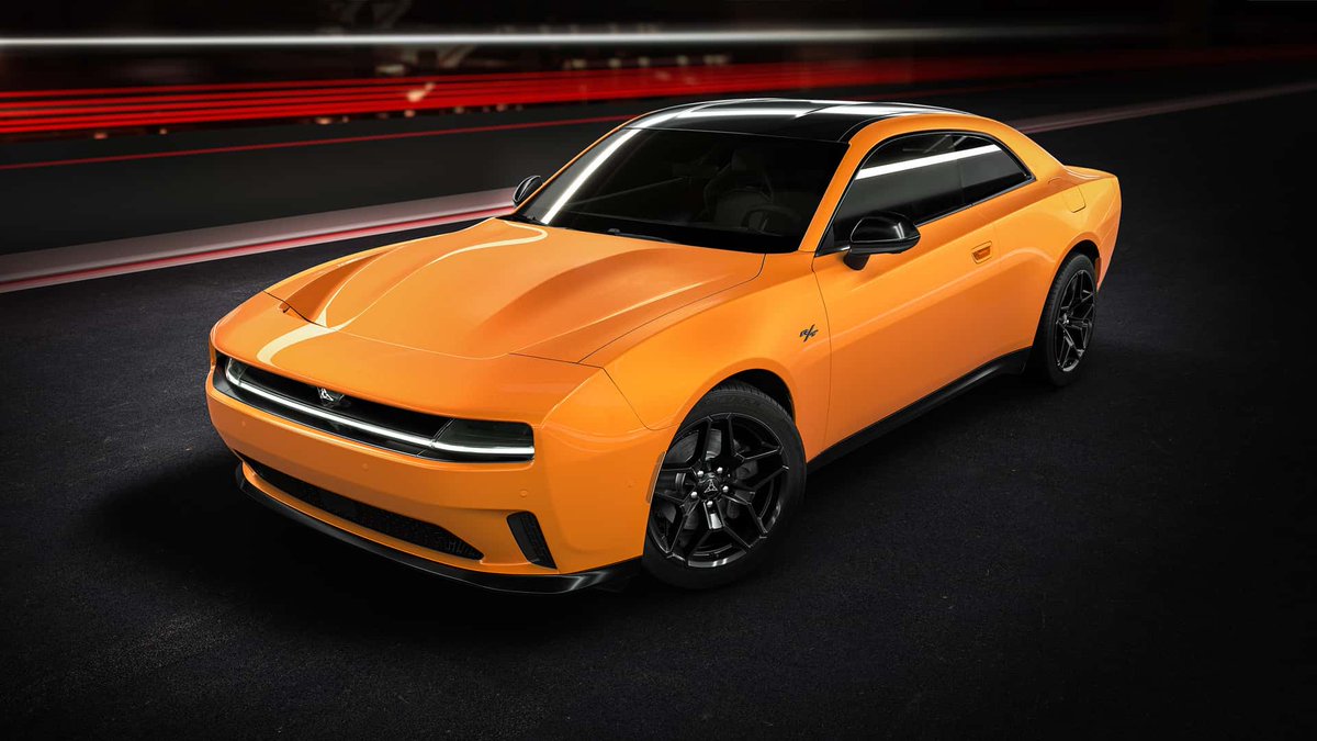 NEWS: Dodge has unveiled the Charger Daytona EV, it's first all-electric 'muscle car'. • Up to 670hp, AWD • Range: Up to 317 miles • 0-60mpg in 3.3s • 100 kWh battery • 350kW charging • Weight: 5,838 pounds (600 lbs heavier than Model X) • Fake exhaust sound that can get