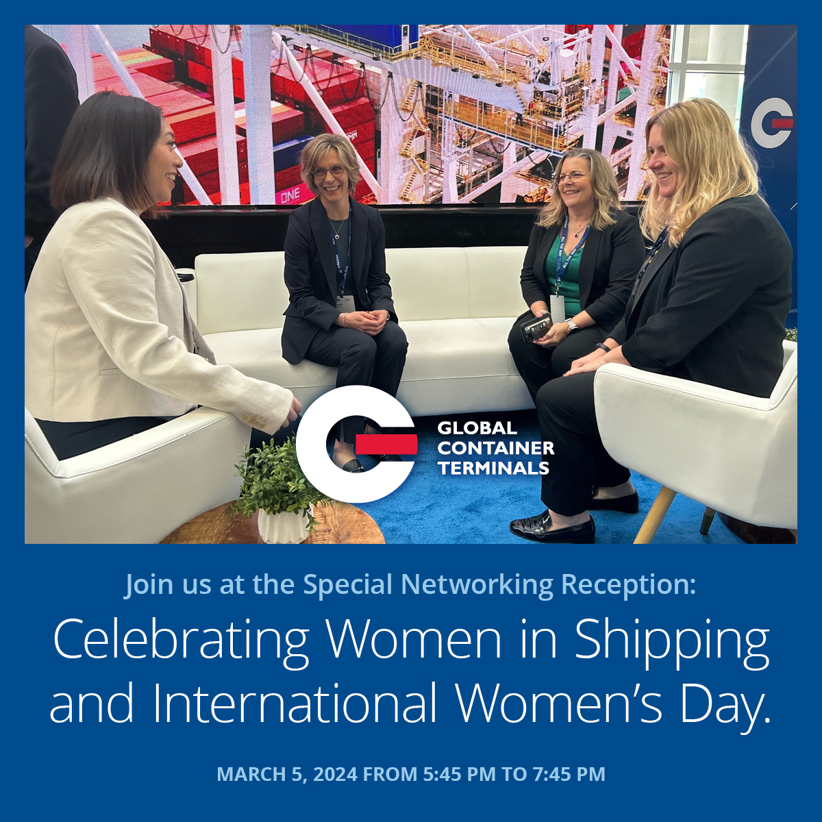 Let's celebrate Women in Shipping at the TPM Special Networking Reception! Join us for this evening as we honour the remarkable women driving the marine industry. @JOC_Events @SPGlobalRatings #synclogistics #womeninshipping