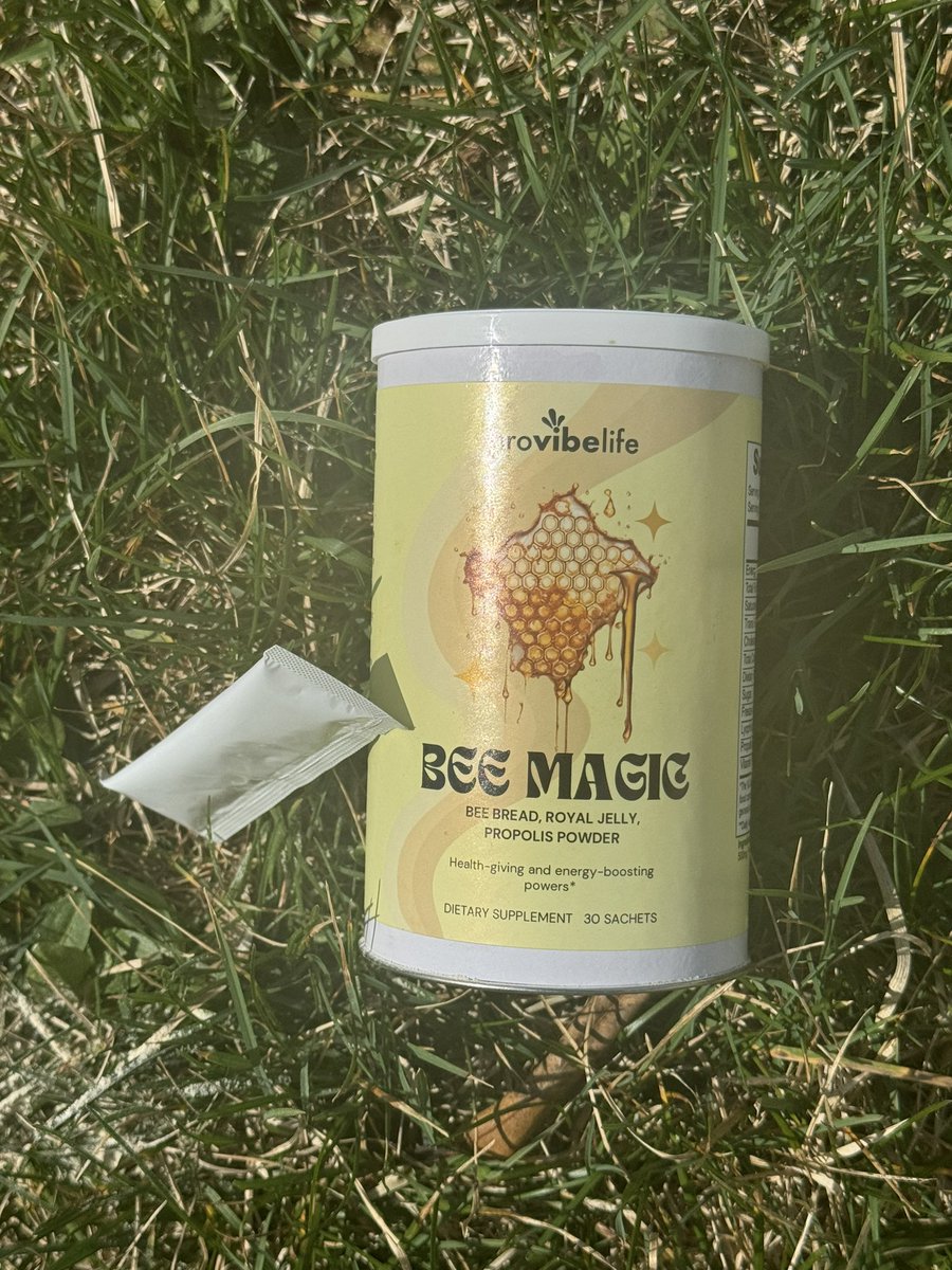ProVibeLife's tweet image. Discover the buzz-worthy secret to wellness with Bee Magic! 🐝✨ Our unique blend of freeze-dried Royal Jelly, Propolis, and Bee Bread harnesses the hive's natural power for an extraordinary health boost. #BeeMagic #Superfoods #NaturalWellness