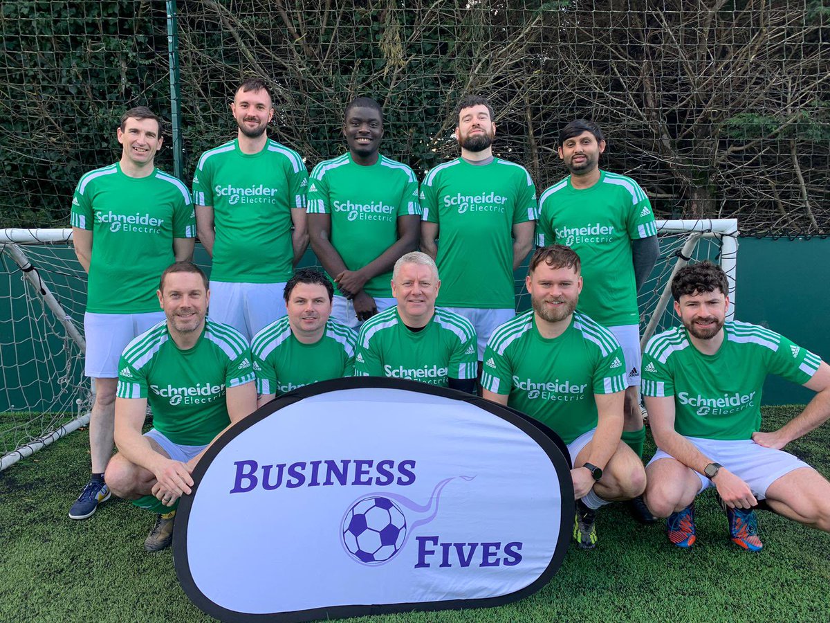 BusinessFives's tweet photo. Welcome @SchneiderElec our Business Fives Dublin Event! ⚽️ 

Good luck to the team playing in support of #irishelectricalbenevolentassociation ! https://t.co/mujSN8SZOt