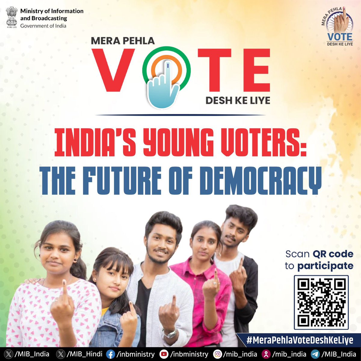 🔱Your first vote serves a voice, a chance to shape the future. Let's do this! 💪 I call out all the fellow citizens to actively participate in #MeraPehlaVoteDeshKeLiye