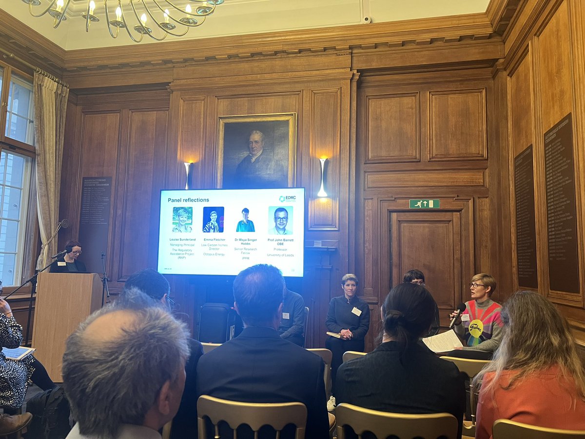 Unpacking social, energy system, innovation and environmental co-benefits of energy demand reduction and flexibility with @EDRC_UK @sunderlandlouis “it’s not just the heat pump it’s the building that delivers the value, UK must not fall further behind” 🏡 ⚡️