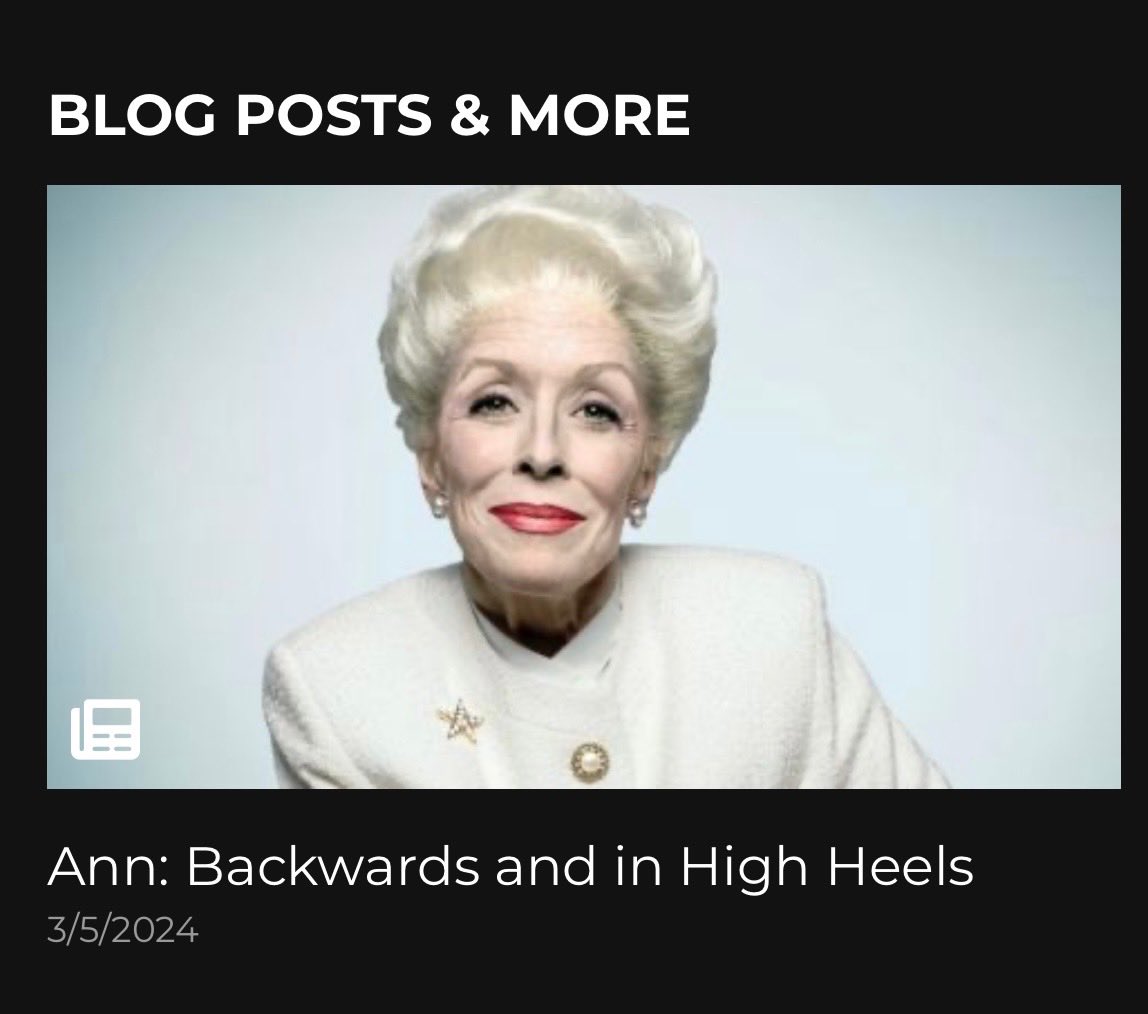 HollandTaylor's tweet image. New York and northeast! PBS is broadcasting ANN on March 8th - this Friday, at 9pm. We who made it are proud of this live performance film of my play. I love the idea of watching it while others are seeing it too! 
Hooray for broadcast TV!!!

#GovAnnRichards
#AnnAgain
#ANN