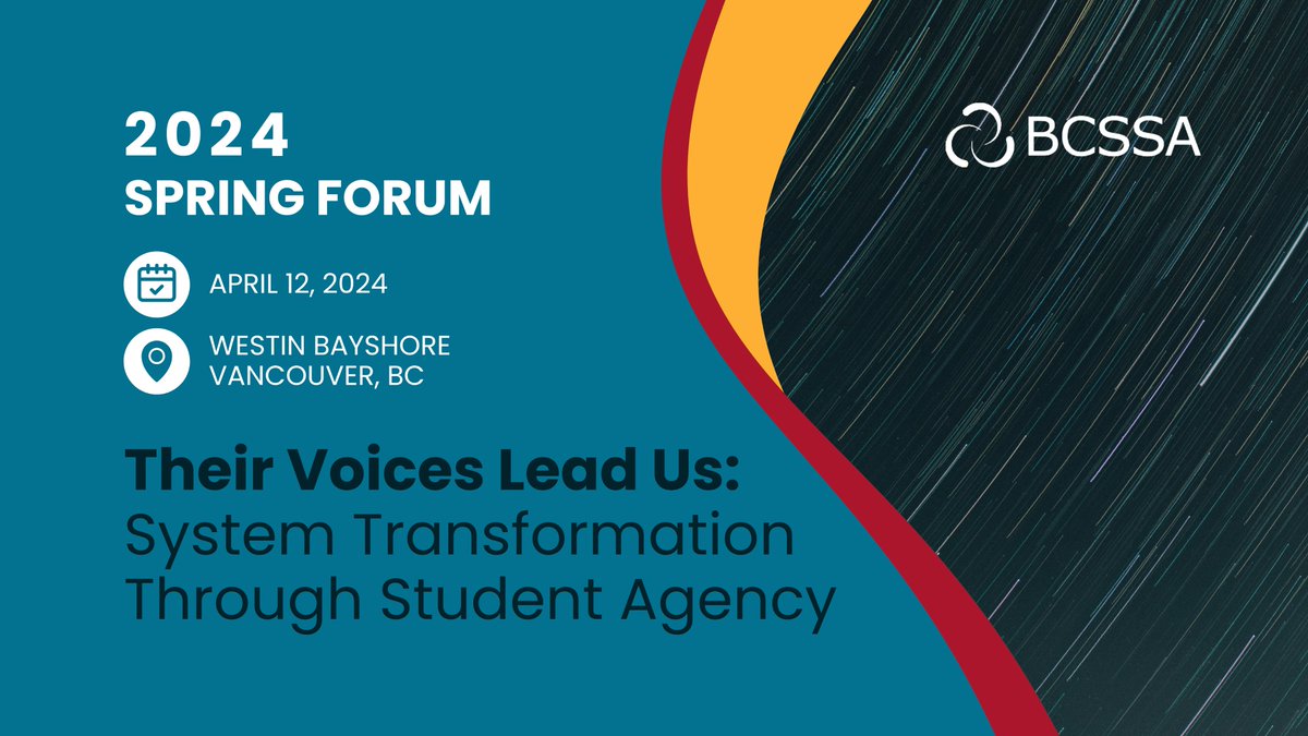 #BCSSASpringForum invites you to explore how we can align our visions for learning with actionable practices. Vancouver, April 12, 2024 - mark your calendars! #BCed #TheirVoicesLeadUs @bcpvpa @bctf Register today: bcssa.org