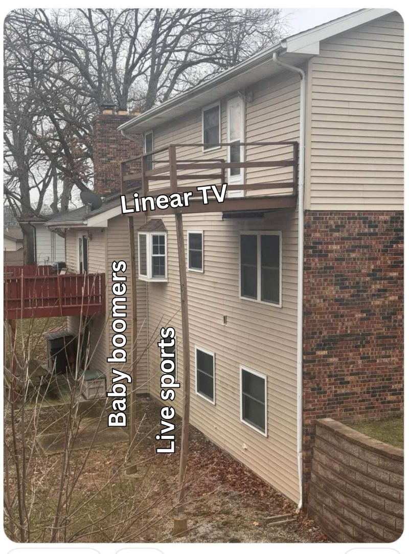 Linear TV’s days are numbered.
2 reasons that traditional broadcast models have stayed relevant: 
1️⃣ Baby boomer laggards
2️⃣ Live sports broadcasts
W/ digital natives now making up the majority of buyers & the streaming industry going all-in on live sports, the legacyTV model =🪦