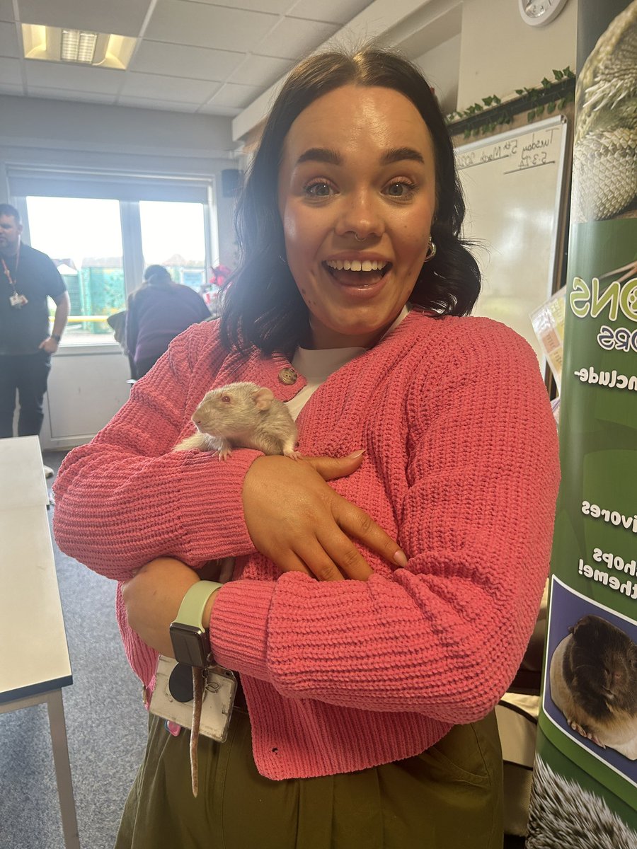 Always a great day when <a href="/TeachingTalons/">Teaching Talons</a> are in school! I was very happy to be reunited with my old pal Scabbers 🐀 ❤️