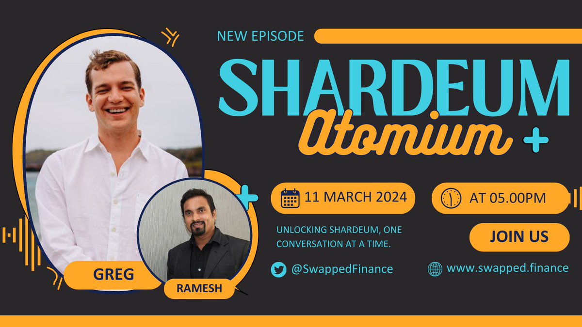 Swapped Finance, Leading DEX on Shardeum (@swappedfinance) on Twitter photo 🌐 The Twitter Space exploration of #Atomium has been rescheduled to March 11th. Mark your calendars and join us for an enlightening journey with <a href="/gregoryhemmer/">Greg Hemmer</a> on this new date! 🚀
x.com/SwappedFinance… 🌐 The Twitter Space exploration of #Atomium has been rescheduled to March 11th. Mark your calendars and join us for an enlightening journey with <a href="/gregoryhemmer/">Greg Hemmer</a> on this new date! 🚀
x.com/SwappedFinance…