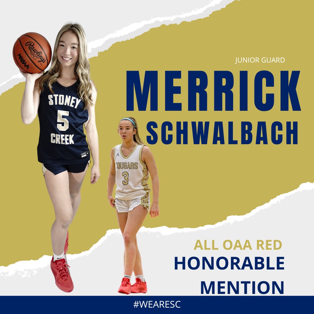 StoneyCreekGBB (@stoneycreekwbb) on Twitter photo Not done yet! Congratulations <a href="/M_Schwalbach/">Merrick Schwalbach GK</a> on also receiving All <a href="/OAAathletics/">OAA Athletics</a> 🔴 honorable mention ! We are very proud of you and cannot wait to see what your senior year brings! #WeAreSC <a href="/coach_lumbo/">Coach Lumbo</a> <a href="/StoneyCreek_AD/">Stoney Creek AD</a> <a href="/CoachKluzak/">Jason Kluzak</a> <a href="/MichHSBball/">Mich HS Bball</a> Not done yet! Congratulations <a href="/M_Schwalbach/">Merrick Schwalbach GK</a> on also receiving All <a href="/OAAathletics/">OAA Athletics</a> 🔴 honorable mention ! We are very proud of you and cannot wait to see what your senior year brings! #WeAreSC <a href="/coach_lumbo/">Coach Lumbo</a> <a href="/StoneyCreek_AD/">Stoney Creek AD</a> <a href="/CoachKluzak/">Jason Kluzak</a> <a href="/MichHSBball/">Mich HS Bball</a>
