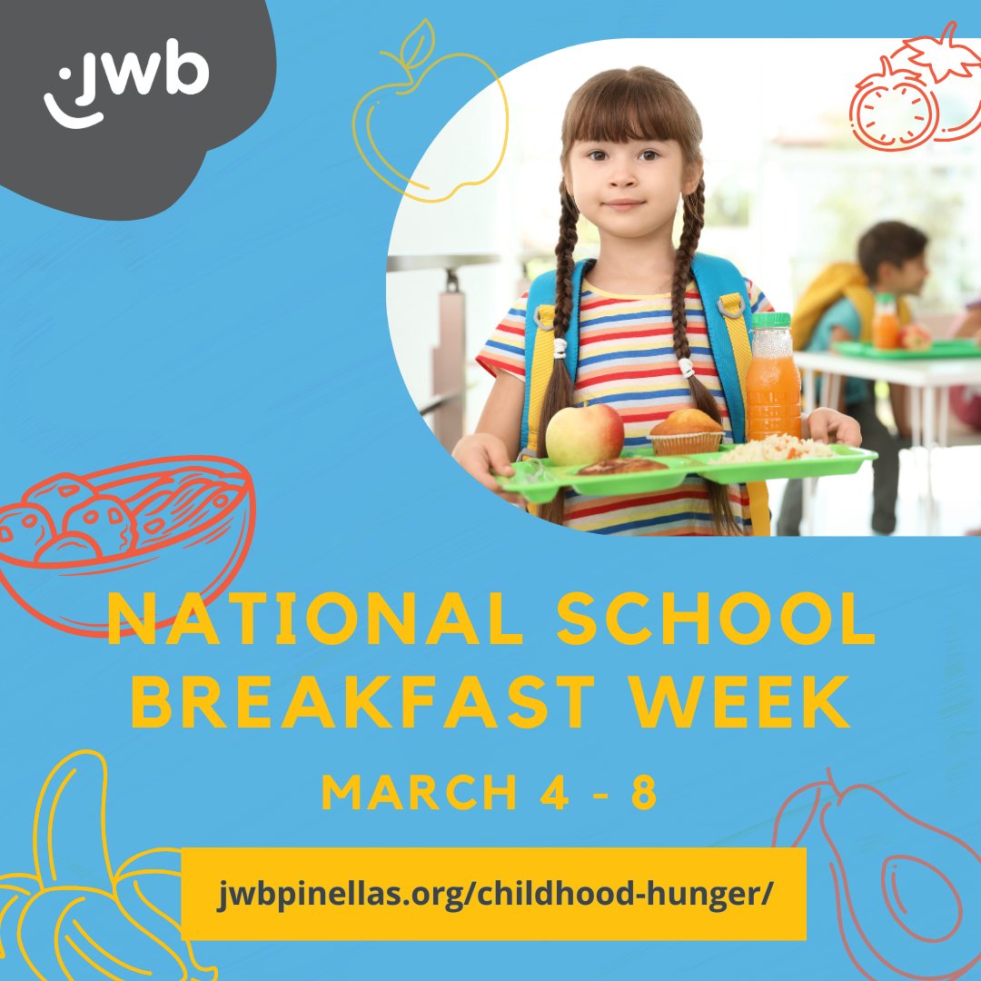 #NationalSchoolBreakfastDay reminds us of how important it is for every Pinellas County student to get a proper and healthy meal to start their day!

#ChildhoodHunger #PinellasCounty #SchoolSuccess