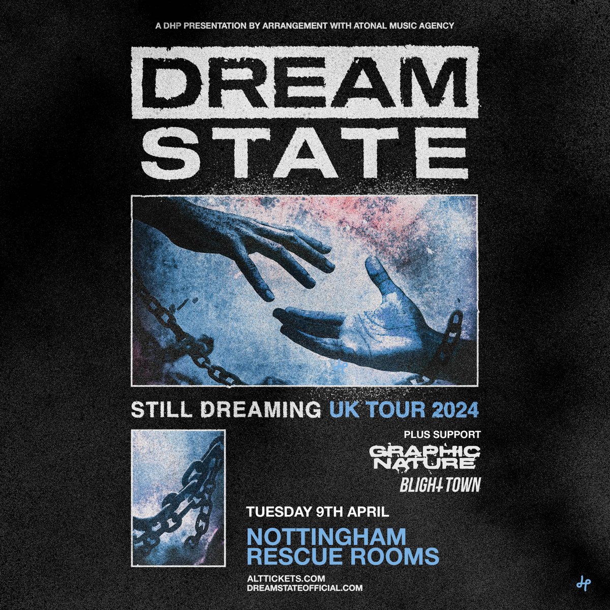 Support for <a href="/DreamStateUK/">DREAM STATE</a> has been confirmed as <a href="/BlightTownUK/">Blight Town</a> alongside previously announced <a href="/GRAPHICNATURE__/">Graphic Nature</a> this April!

🎟️ Get tickets at tinyurl.com/47ws295e