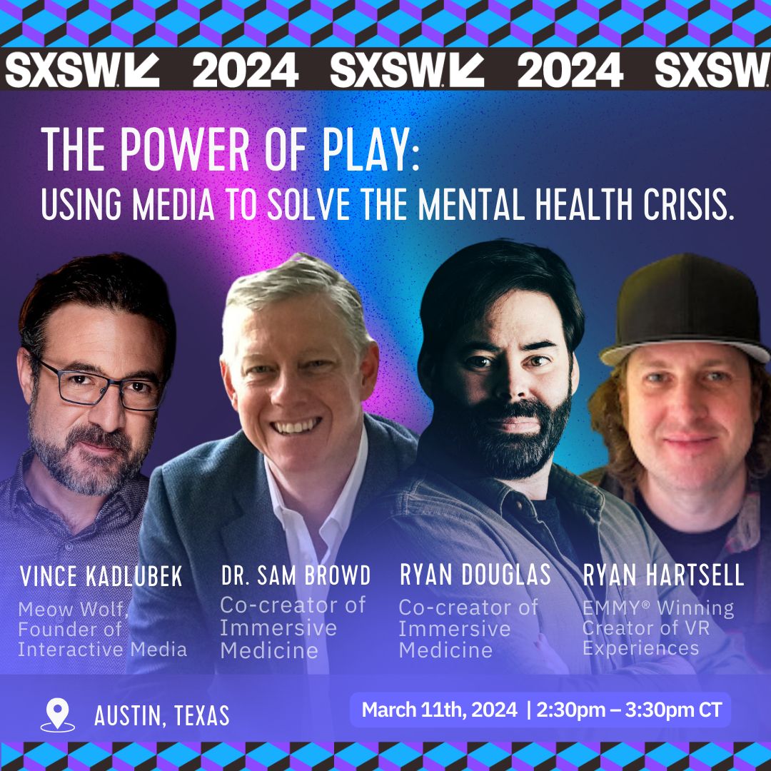Can video games help treat mental health issues? 😌🎮

Join Creative Director and Weird Times’ Director, Ryan Hartsell, alongside innovative creators as we delve into this question and more next week at <a href="/sxsw/">SXSW</a> on March 11!

Details and tickets: schedule.sxsw.com/2024/events/PP…