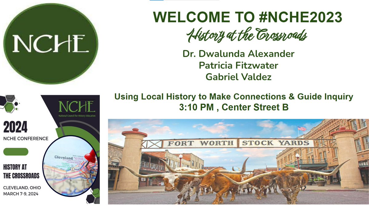 So excited to share Fort Worth and Texas with the @historyed crew later this week! Hope to see you there #nche2023 @ShaunaIsHistory @sziemnik2198 @HistoryFrog @mrshistorylee @MapM8ker @jjolleymsd @IOnlySpkEbonycs @WalterDGreason @DebMasker P.S - we will have swag!😉 #sschat