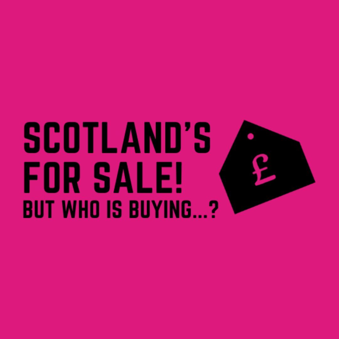 Scotland's for sale! But who is buying...? We're launching a campaign to raise awareness around the many issues surrounding land justice in Scotland. Watch this space for more info. #ScotlandsForSale #CommunityOwnership #LandReform