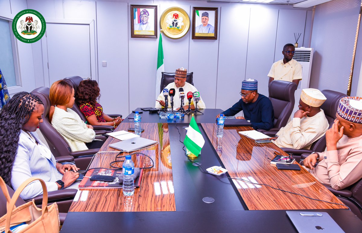 HMMohammedIdris's tweet photo. I had a very good meeting today with a delegation from @netflix, led by Ms. Shola Sanni, Director of Public Policy for Sub-Saharan Africa. The Director-General of @nbcgovng was also in attendance. 

The Netflix presentation to us was very insightful, I was pleased to see their global reach; investments in Nigeria, in terms of financing and talent development; and their expansion efforts. I shared with them our mandate at @FMINONigeria, especially the national orientation aspect. 

I’m particularly happy Netflix understands that Nigeria is not only about challenges, but also opportunities; and are focused on amplifying and enabling those opportunities. 

I urged them to continue to do everything to nurture and protect our values, stories, and talent.