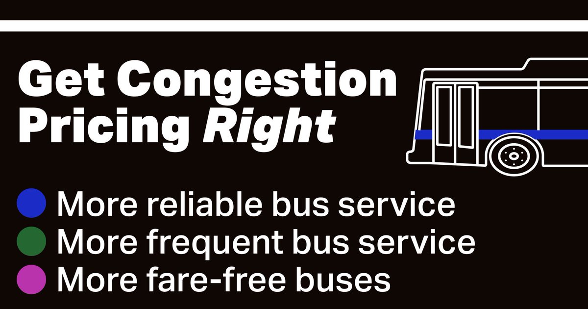 To realize the promise of congestion pricing to transform the MTA,  we have to show New Yorkers what’s possible—by giving them better public transit from Day 1. 

To #GetCongestionPricingRight, we must fund more reliable, frequent, and affordable bus service in NYC.