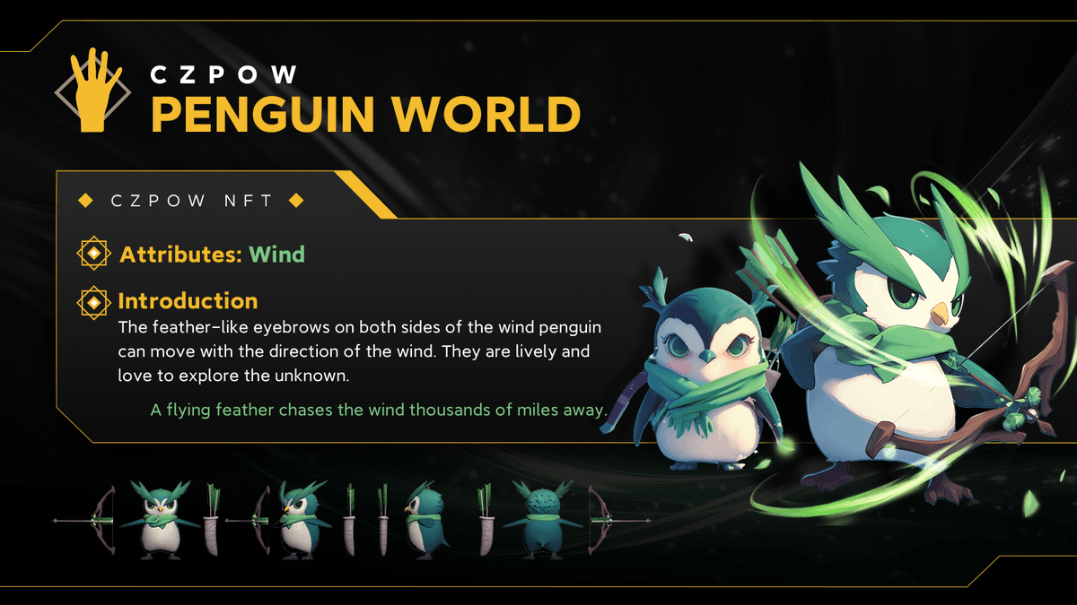 CZPOW_'s tweet photo. All penguin image in Penguin World have been cnnounce, so which type of penguin do you like?
#CZPOW #CZPW #penguinworld #E
@binance @binancezh @bitgetglobal @BNBCHAIN @CoinMarketCap @elonmusk @gate_io @okx @okxweb3 @Web3WithBinance @BinanceLabs @cz_binance https://t.co/4nn6e78b4p