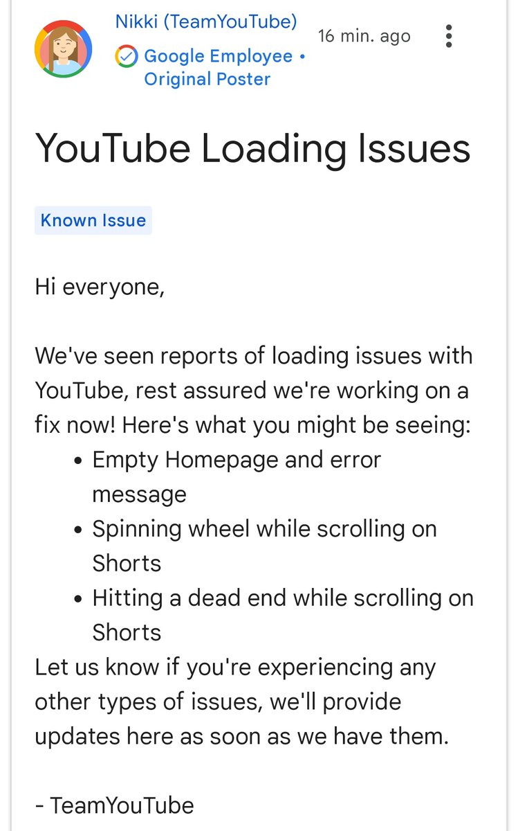 #YouTube users too face loading issues! #SocialMediaDown