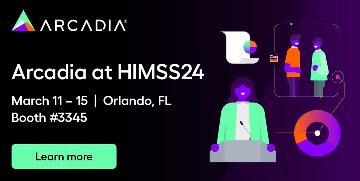 Transformative healthcare leaders know that data is as diverse as the people it serves. They're converging at @HIMSS to learn how next-gen #DataPlatforms accelerate outcomes, amplify impact & deliver rapid insights. Visit us at booth #3345! arcadia.io/resources/himss