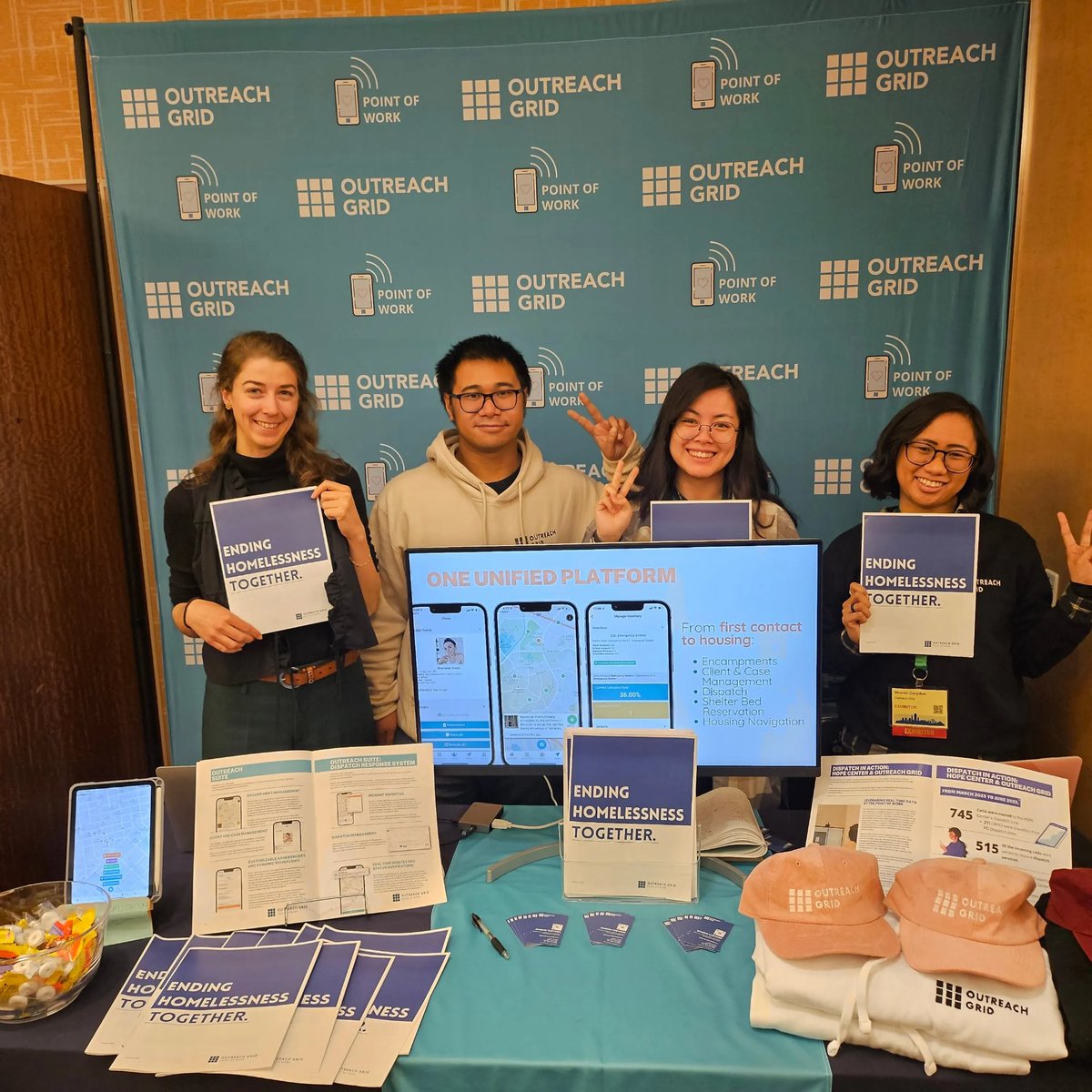 Rise and shine! ☀️ Onto Day 2 at #NAEH2024 <a href="/naehomelessness/">End Homelessness</a>! We’re thrilled to be here and we want to meet all of you! Stop by our booth to learn more about the newest updates to Outreach Grid! And sign up for our daily raffle to win our conference-exclusive OG swag! 👍