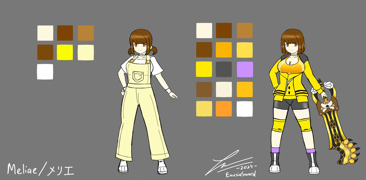 オリジナルキャラクター Original character sheets 🐳🍯🎀⚡️