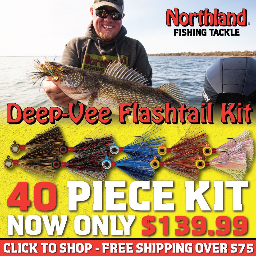 Northland Tackle on X: NEW! Deep-Vee Flashtail Jig Kit (40 pc