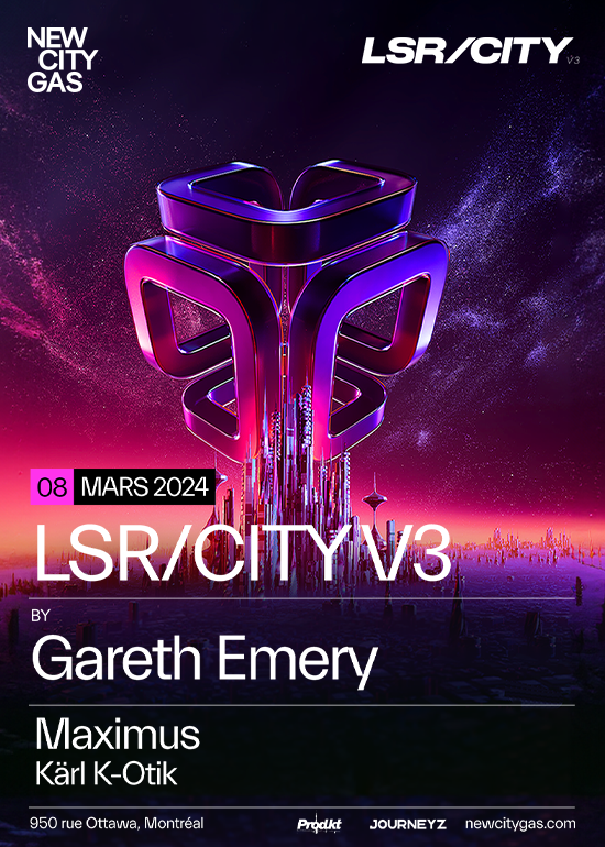 BOOOOOOOOOOOOMMMMMMMMMMMMMMMMM

DJ kärl k-otik will have to great privilege to be part once again of an amazing event produced by Produkt with none other than the legendary Gareth Emery with his LSR/CITY V3 show on Friday March 8th, 2024 at New City Gas!