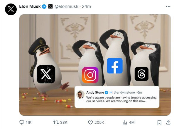 AndroidStory_'s tweet image. Well played sur 🫡

#meta #Facebook #facebookdown #instagramdown #instagramhacked #serverdown